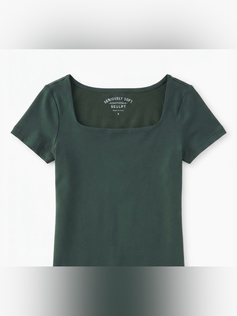 Aeropostale Forest Green Short Sleeve Scoop Neck Tee